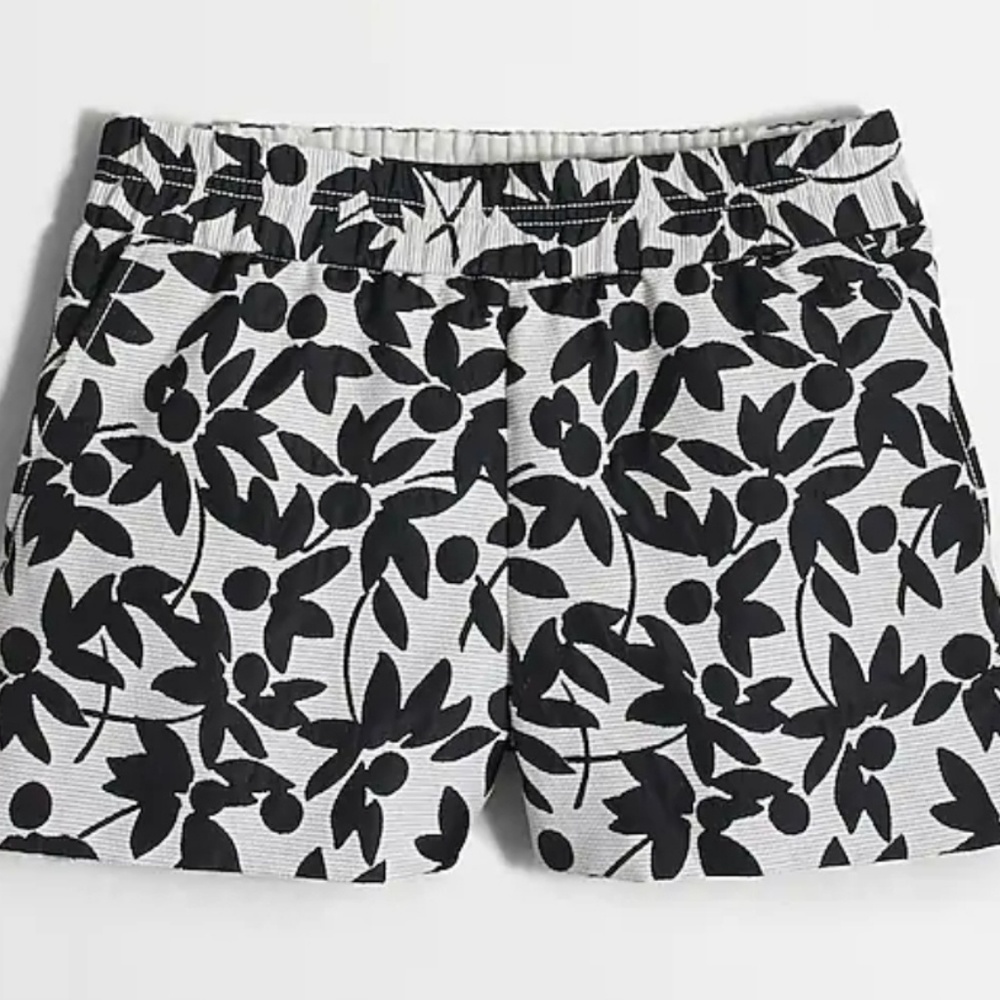 J.crew  3" Floral Jacquard Boardwalk Pull-on Short